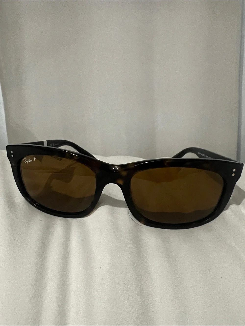 RAY BAN RB2389 902 57 Brown Polarized Unisex 60 mm Sunglasses Authentic